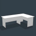 210X140X70X73CM DOUBLE LAYERS GAMING DESK L LETTER