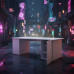 210X70 Ultra Wide High End Gaming Desk two doors