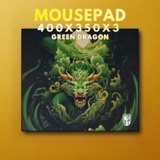 400X350X3 Printed Mousepad Green Dragon