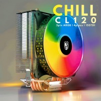 Game Arena CL120 CHILL 4 Heatpipes 120mm 3pin 5v ARGB CPU Cooler