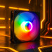 CF222R RAINBOW 120mm LED FAN BLACK 1200RPM