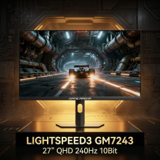Game Arena GM7243 LIGHTSPEED3 HAS IPS 27in 240Hz 10bit 1.07B colors IPS 1ms 1440p 2K Gsync FreeSync