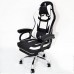 CH22 THRONE Gaming Chair BLACK&WHITE FOOTREST