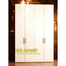 4 Doors Clothes Closet 210X220X40cm