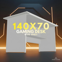140X70X73CM WIDE SHELF GAMING DESK